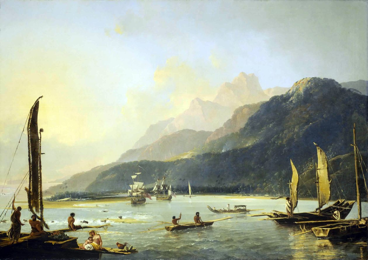 "[En] udsigt over Maitavie Bay, [på øen] Otaheite [Tahiti] af William Hodges