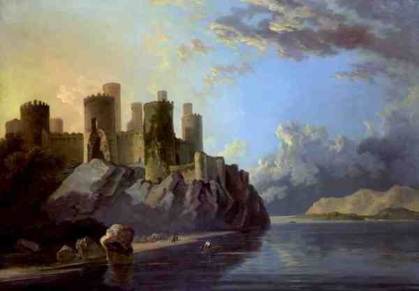 Conway Castle (olie på lærred) af William Hodges