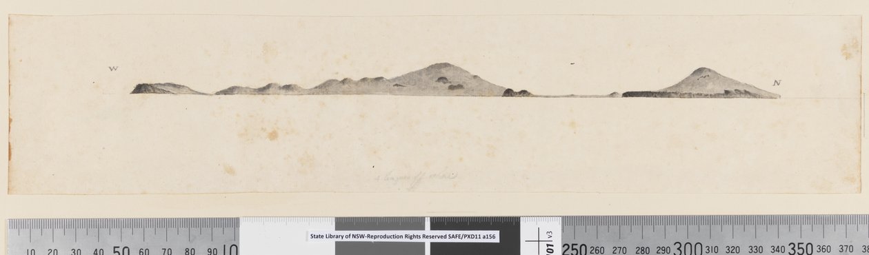 Side 25b/c Profil af uidentificeret ø af William Hodges