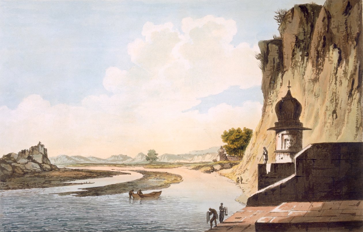 Pl. 26 En udsigt over Gaut ved Etawa, ved bredden af floden Jumna, fra 