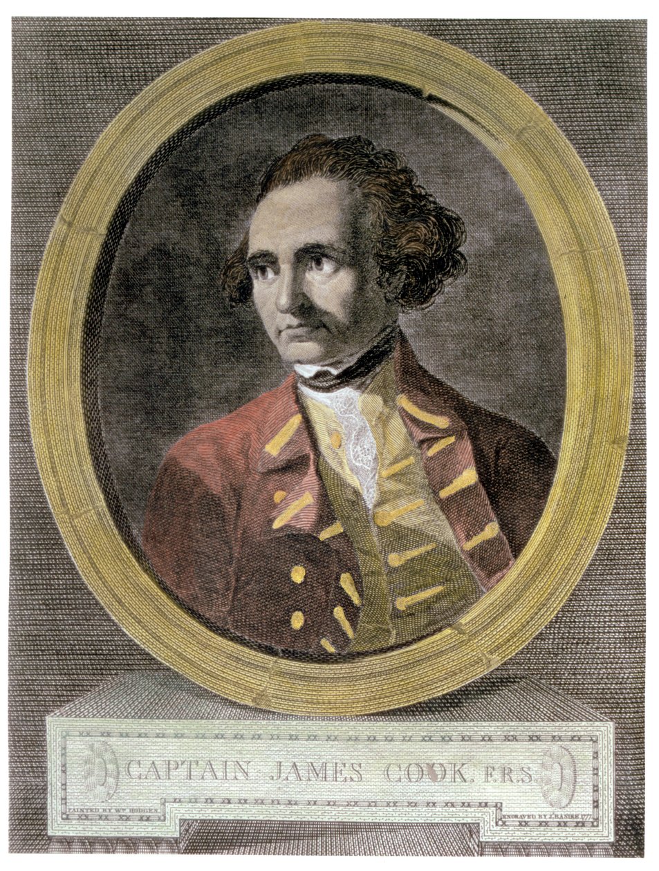 Portræt af kaptajn James Cook (1728-79), fra forsiden af 