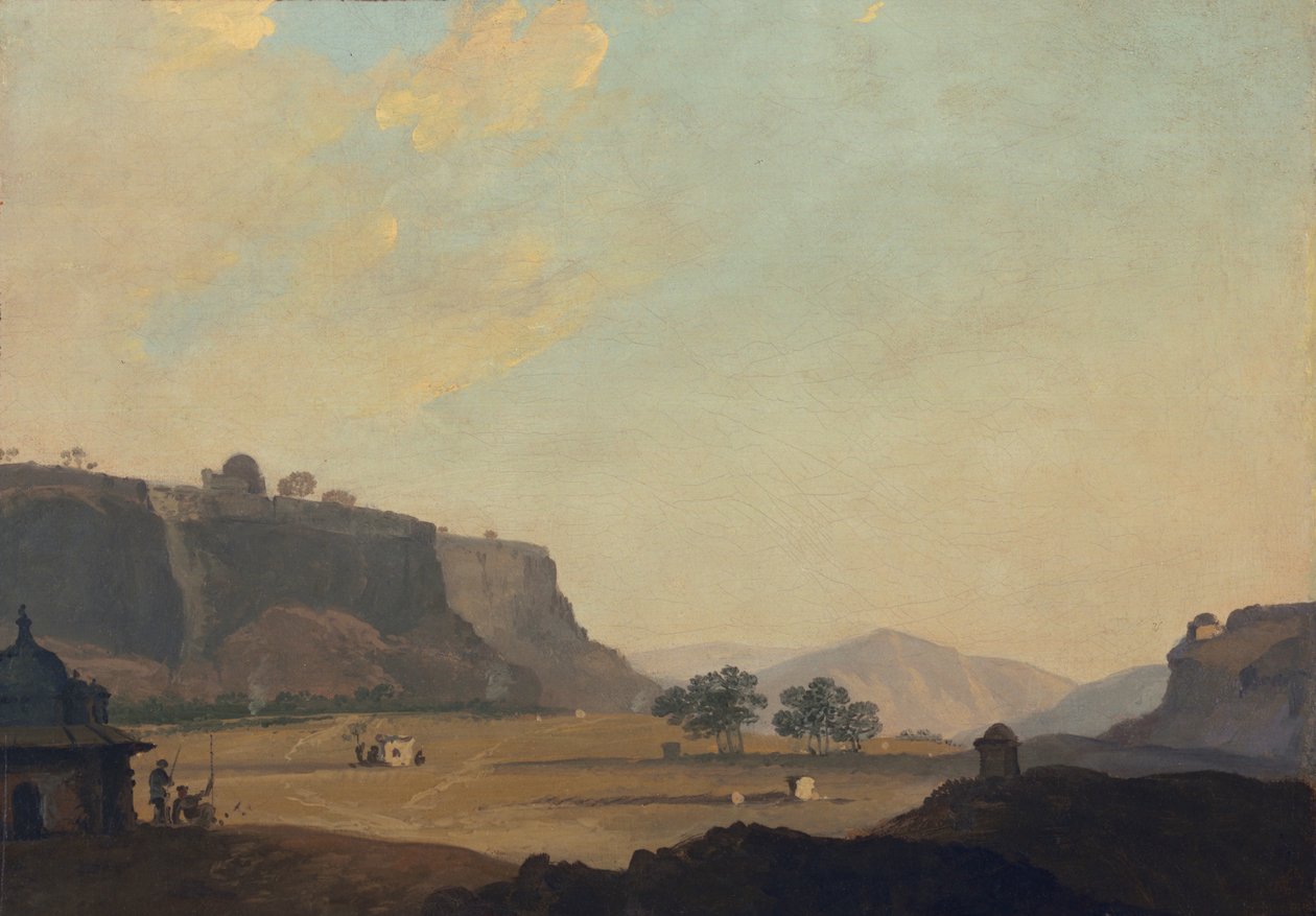 Udsigt nær Fort Gwalior, Indien, ca. 1783 af William Hodges