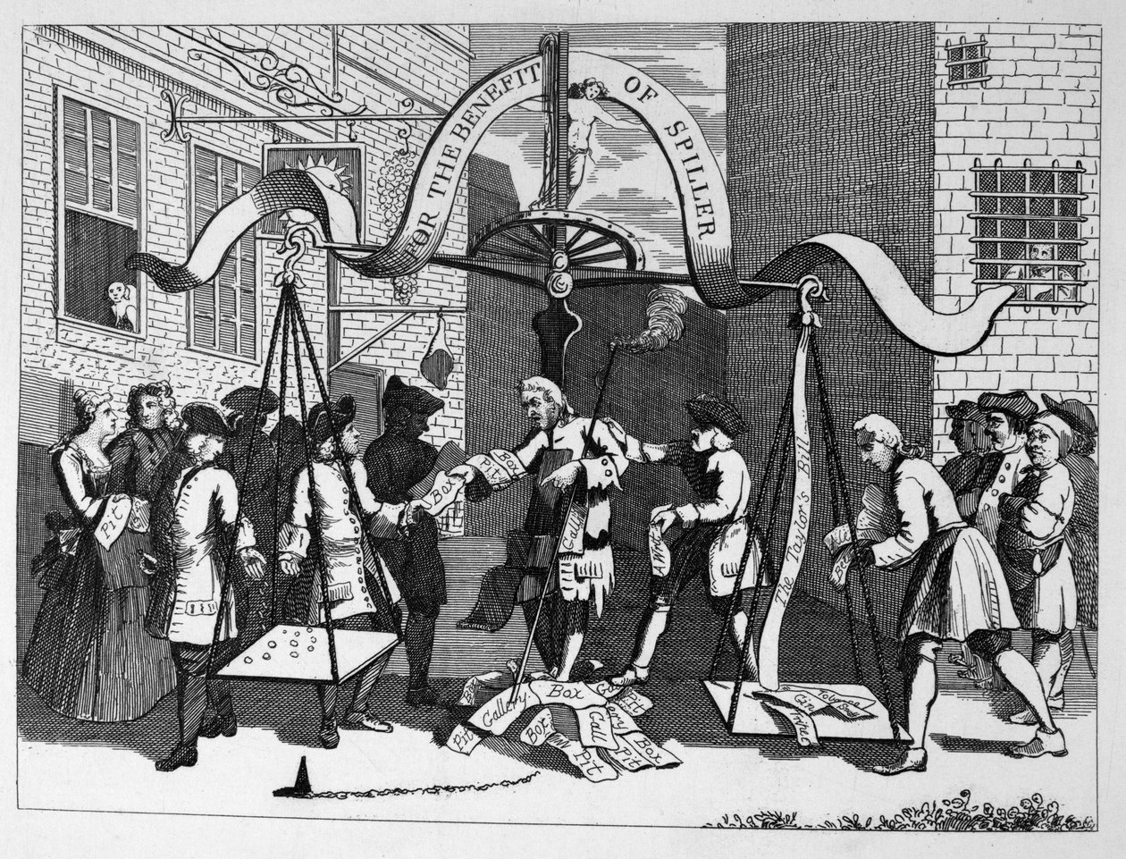 (Billet) til fordel for (James) Spiller (spilleren) af William Hogarth