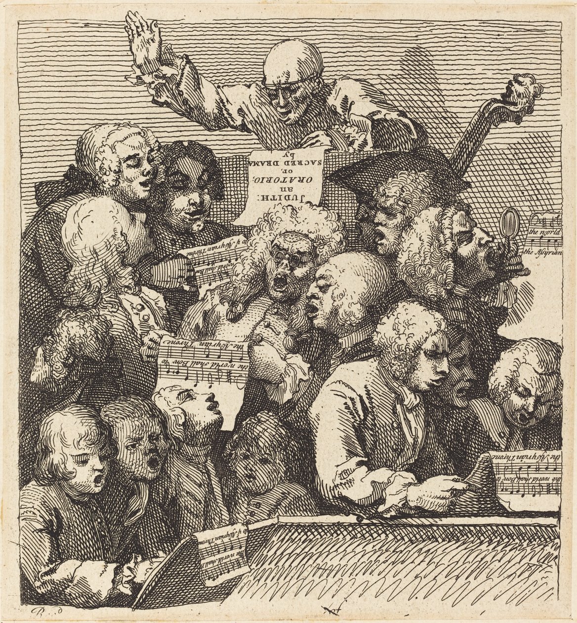 Et kor af sangere af William Hogarth