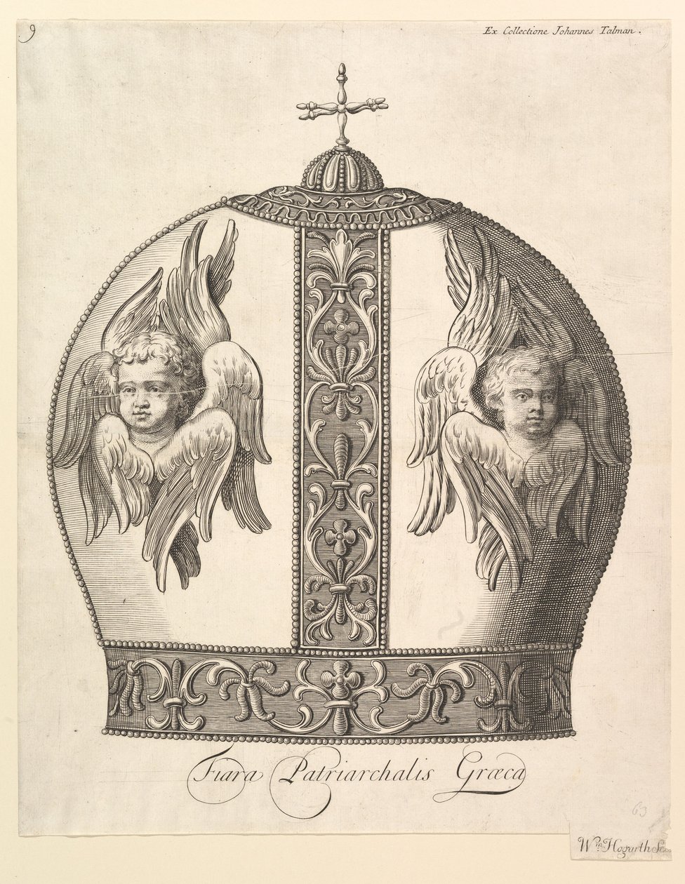 En græsk patriarkalsk krone - Tiara Patriarkalsk græsk Aubry de La Mottrayes rejser..., 1723-24. af William Hogarth