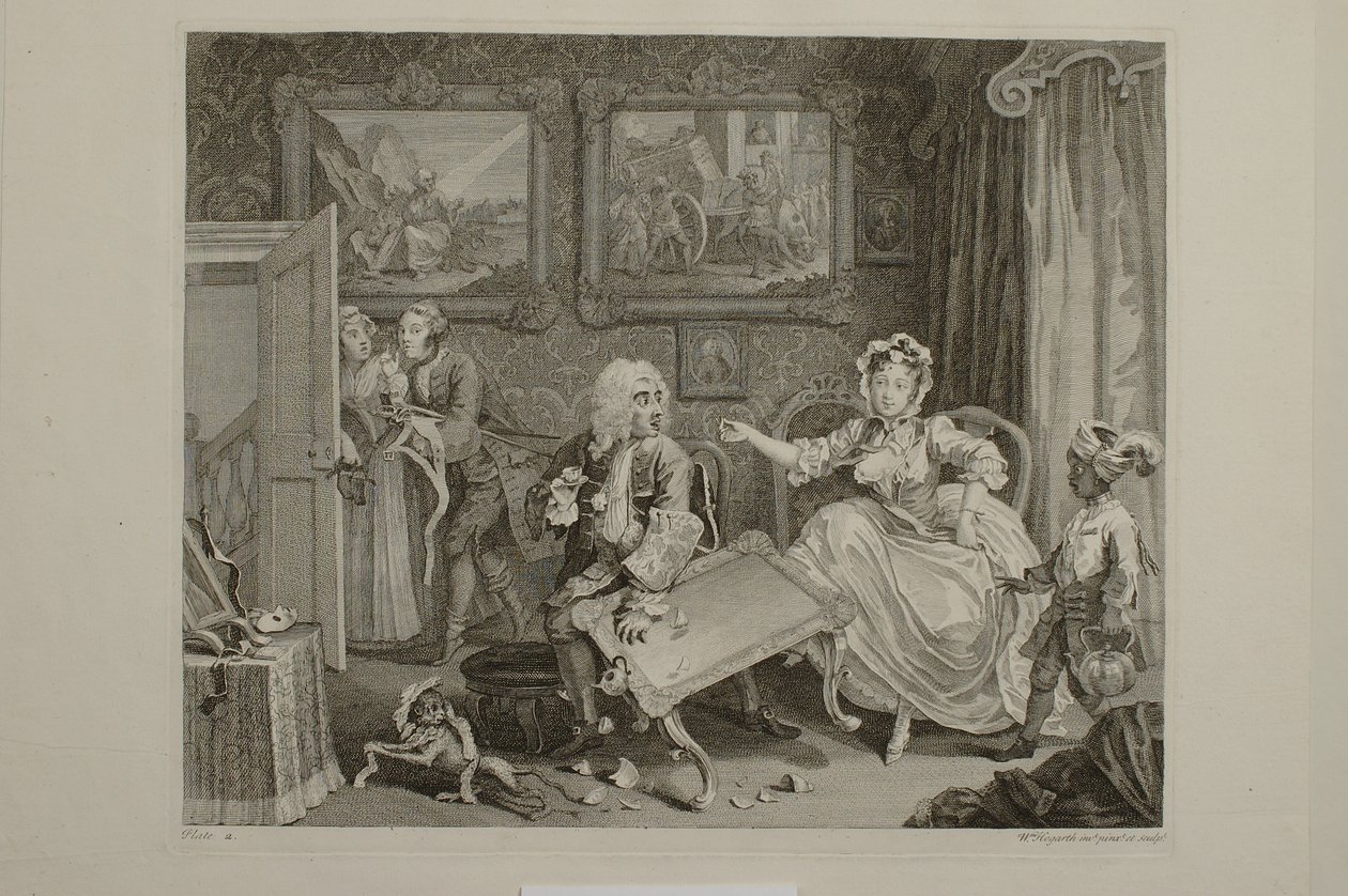 En skøges liv: Tavle 2 af William Hogarth