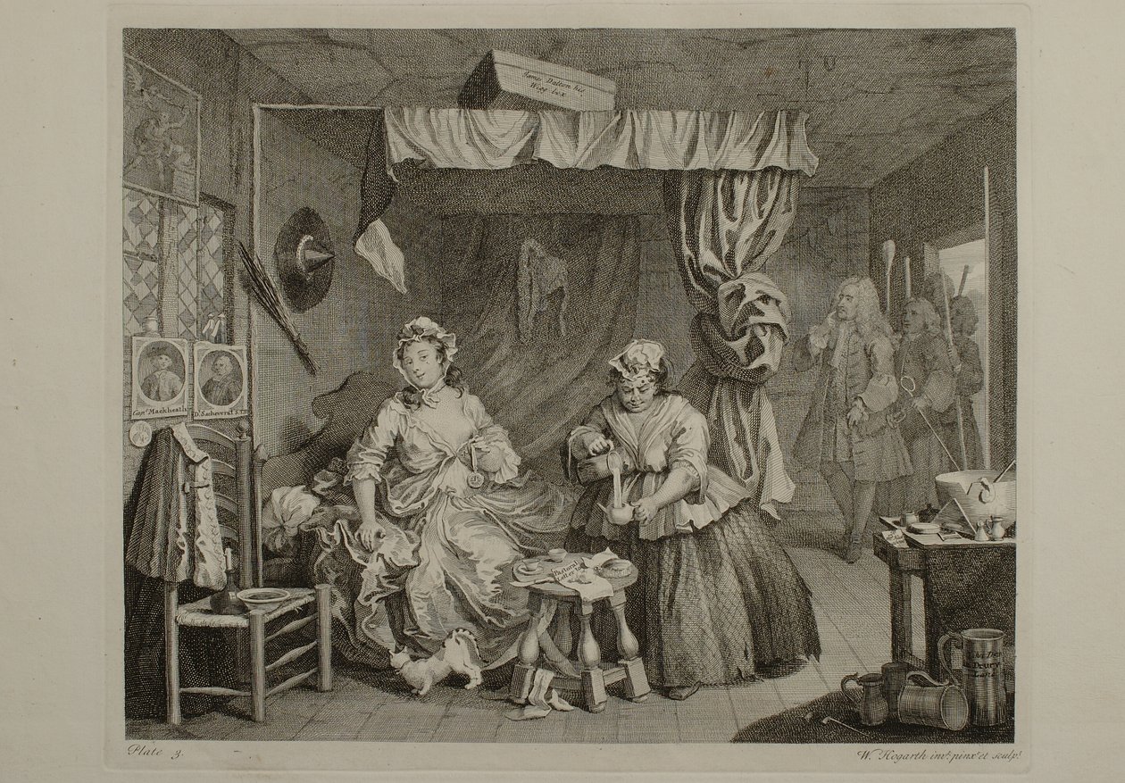 En skøges vej: Tavle 3 af William Hogarth