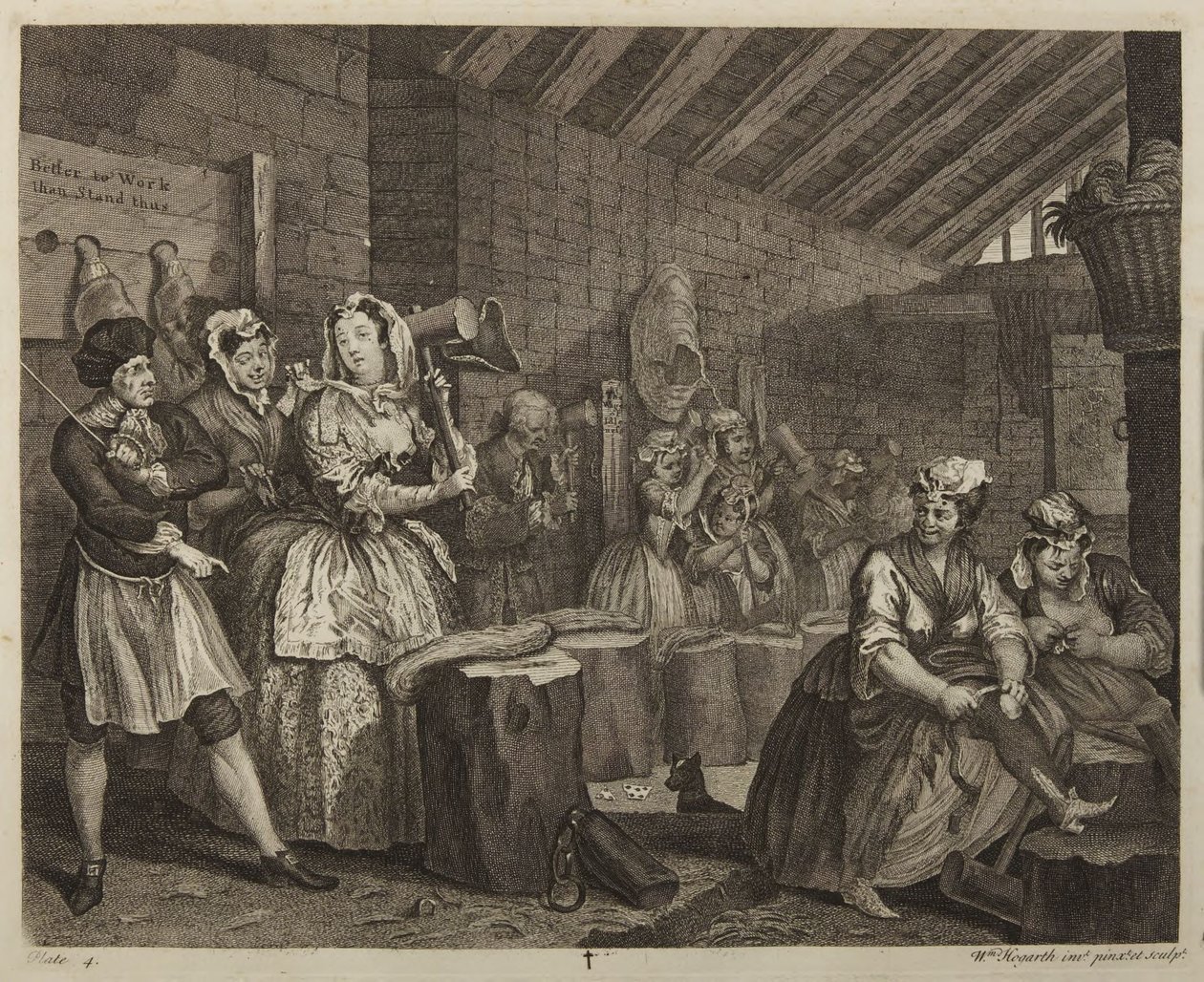 En prostitutes karriere, planche 4 af William Hogarth