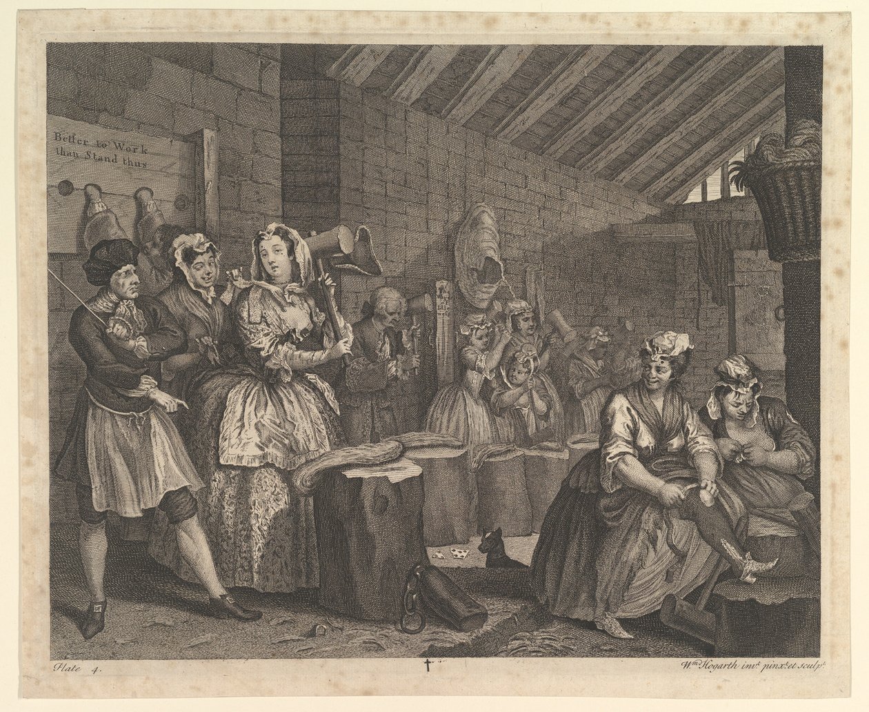 En skøgefremgang, tavle 4, april 1732. af William Hogarth