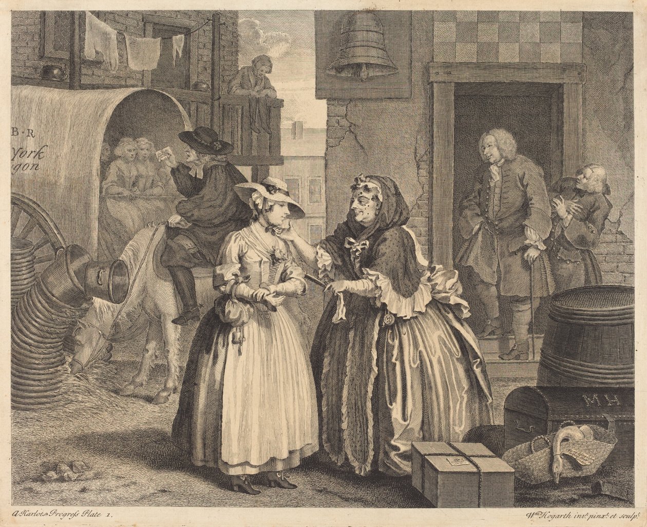 En skøges fremskridt: pl.1 af William Hogarth