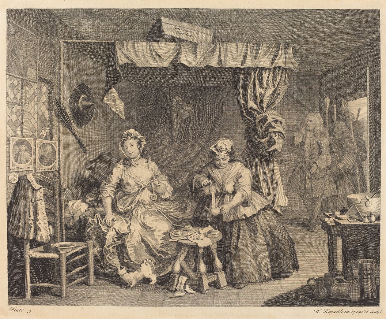 En skøges fremskridt: pl.3 af William Hogarth