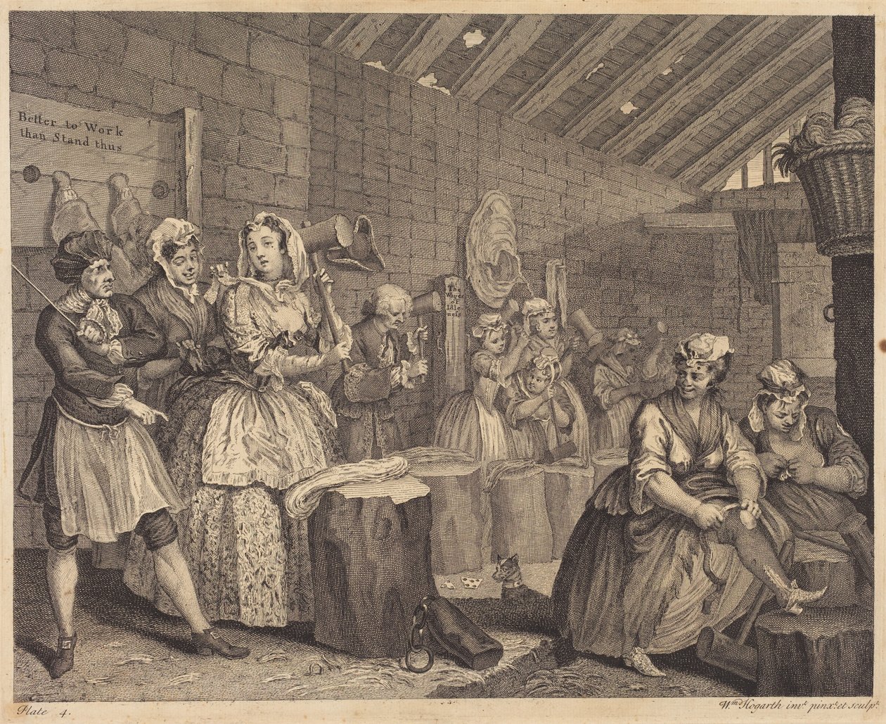 En skøges liv: pl. 4 af William Hogarth