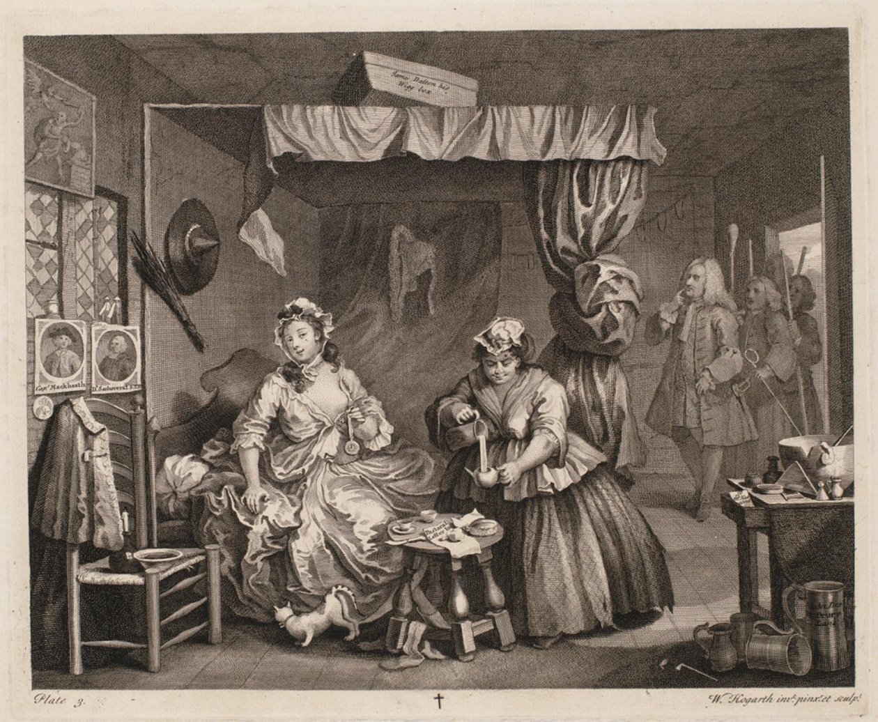 En skøges fremskridt, plade 3 af William Hogarth