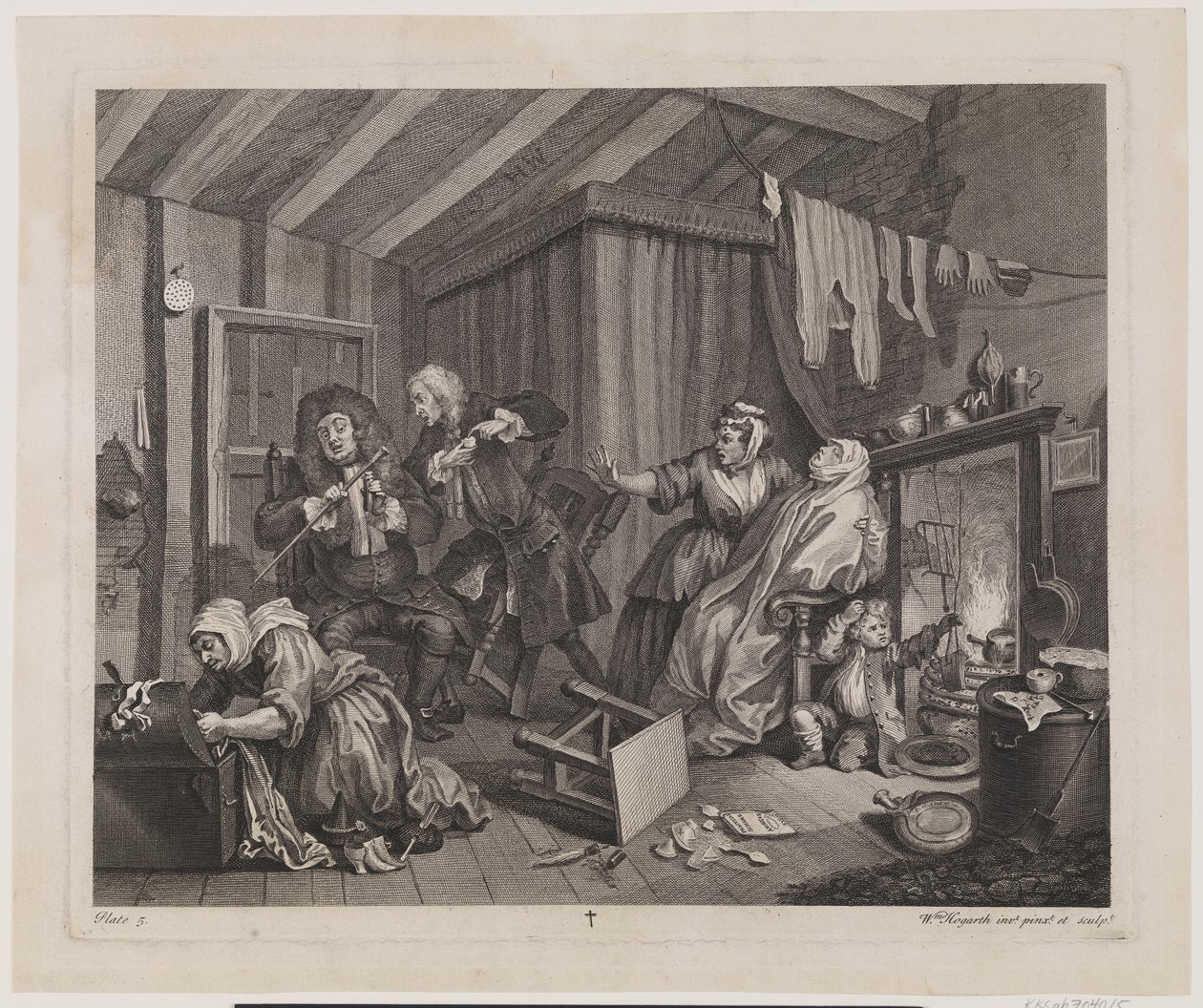 En skøges fremskridt, plade 5 af William Hogarth