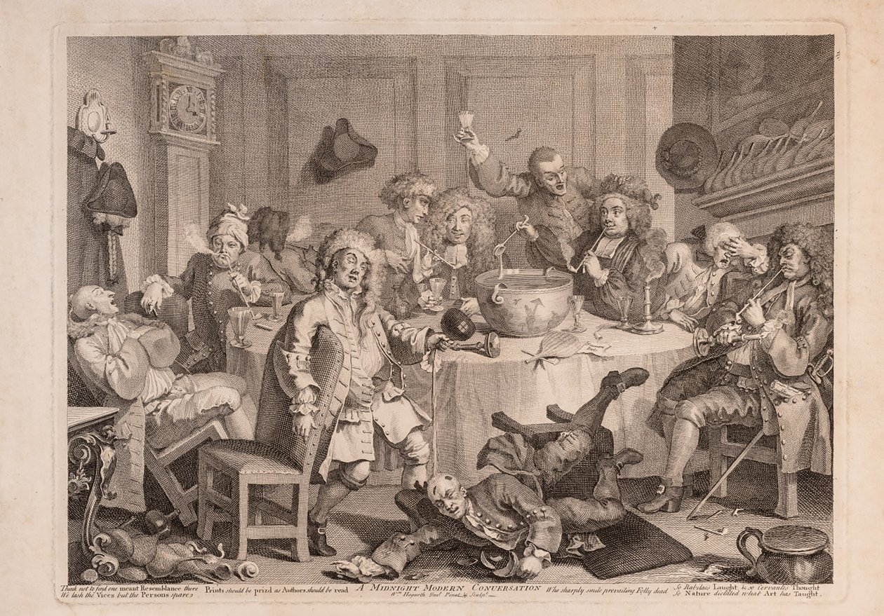 En moderne samtale ved midnat af William Hogarth