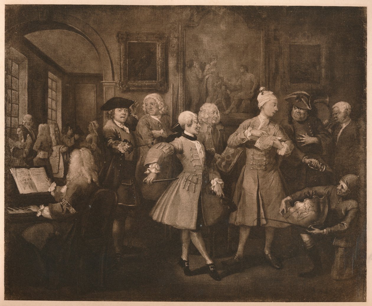 A Rakes Progress - 2: The Levée, 1733. af William Hogarth