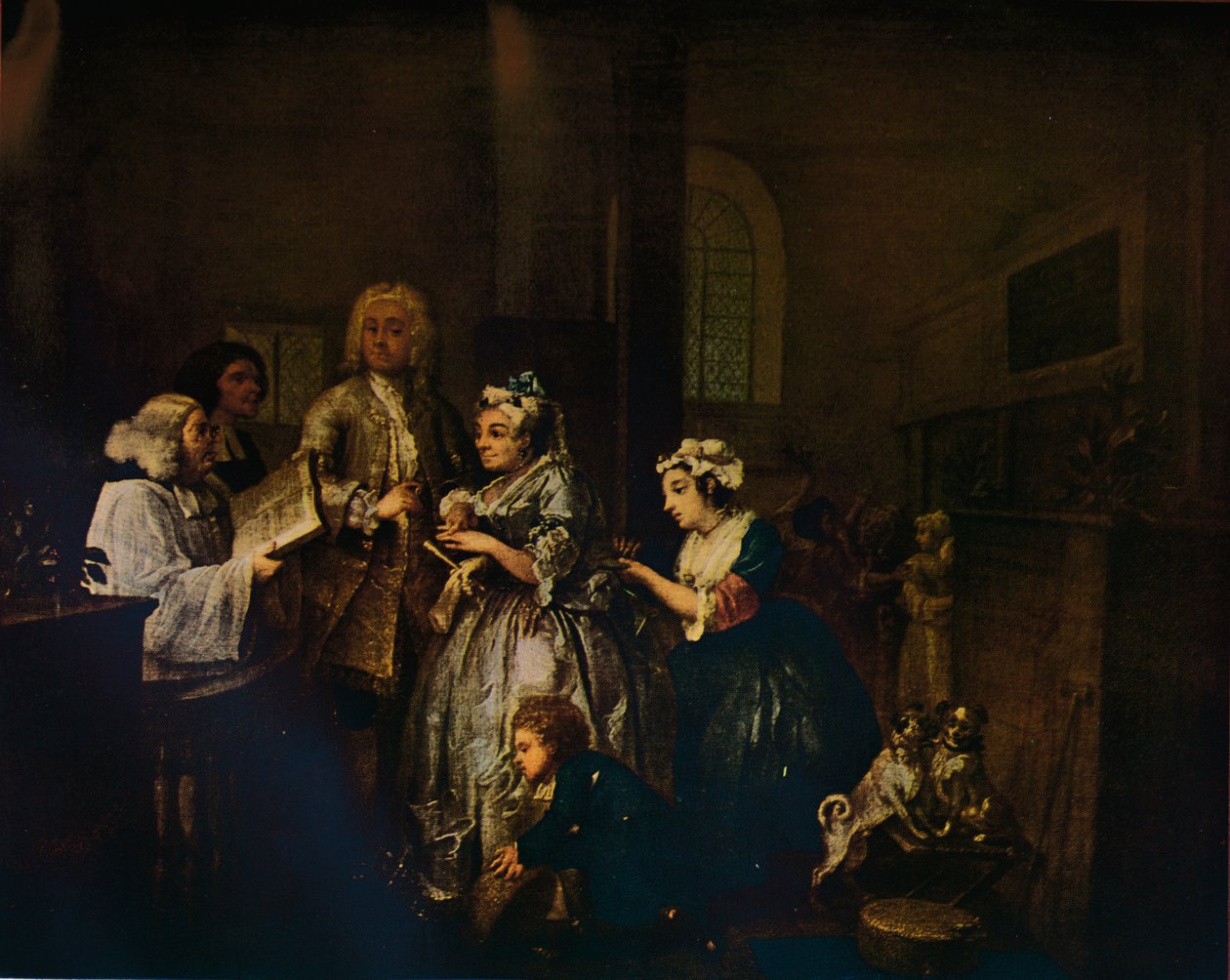 A Rakes Progress - 5: He Marries, 1733 1934 af William Hogarth
