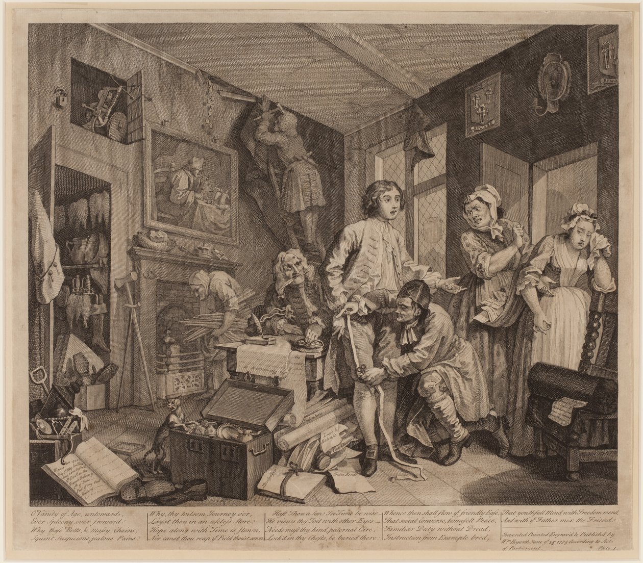 En rives fremskridt, plade 1 af William Hogarth