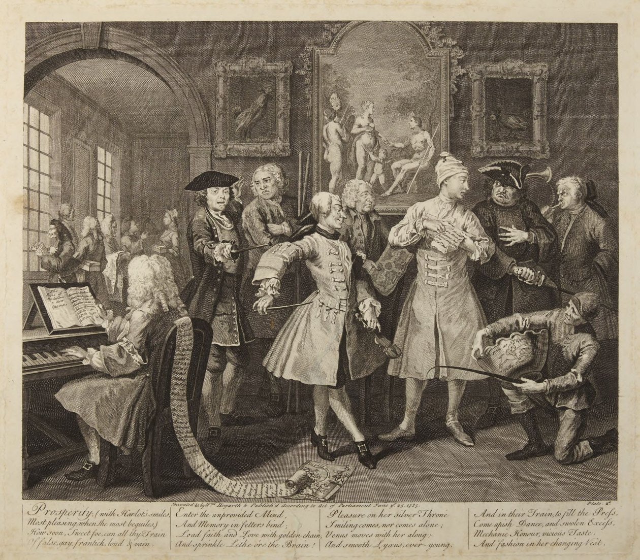 »En libertins vej«, plade 2 af William Hogarth