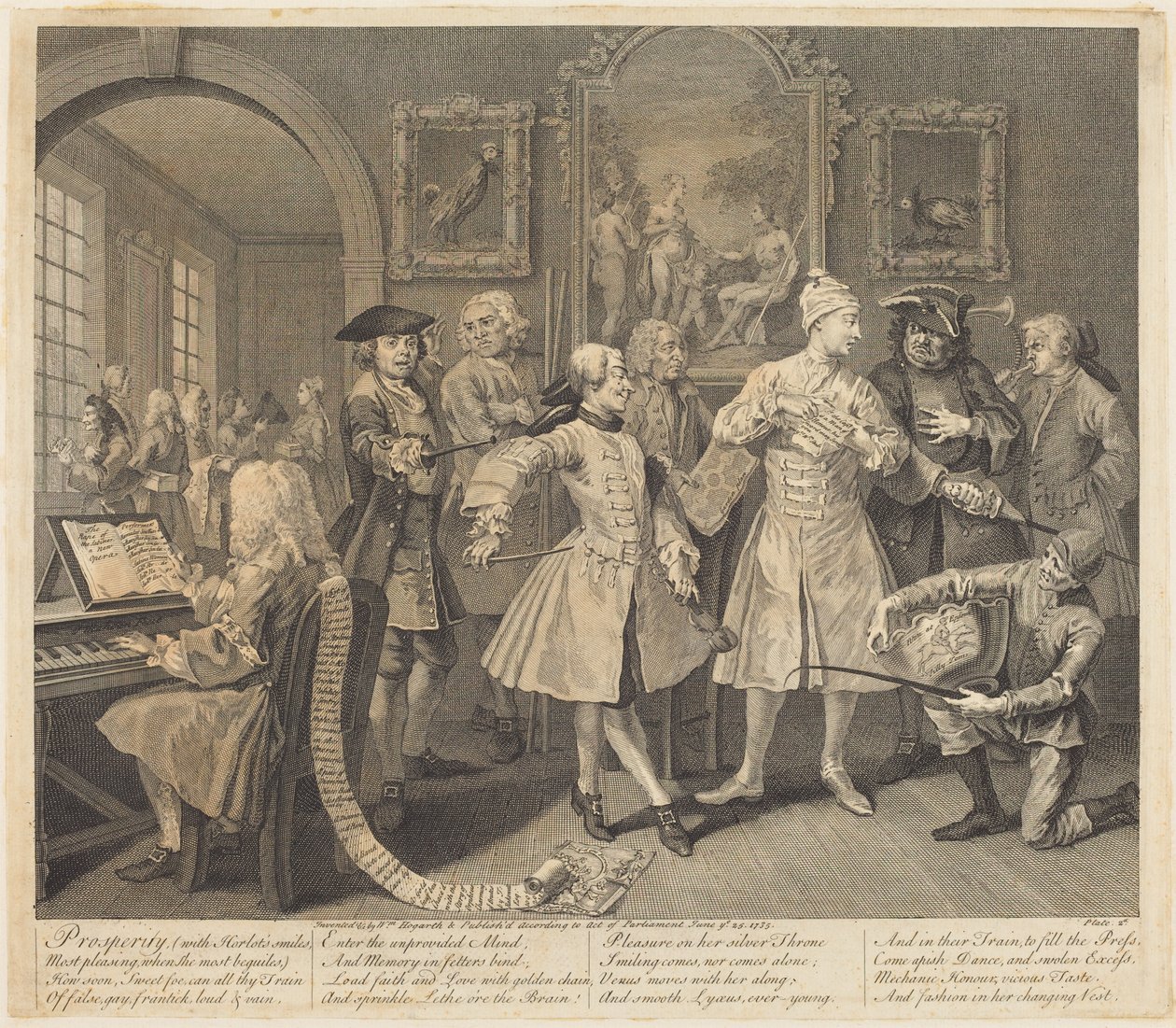 En libertins vej: pl. 2 af William Hogarth