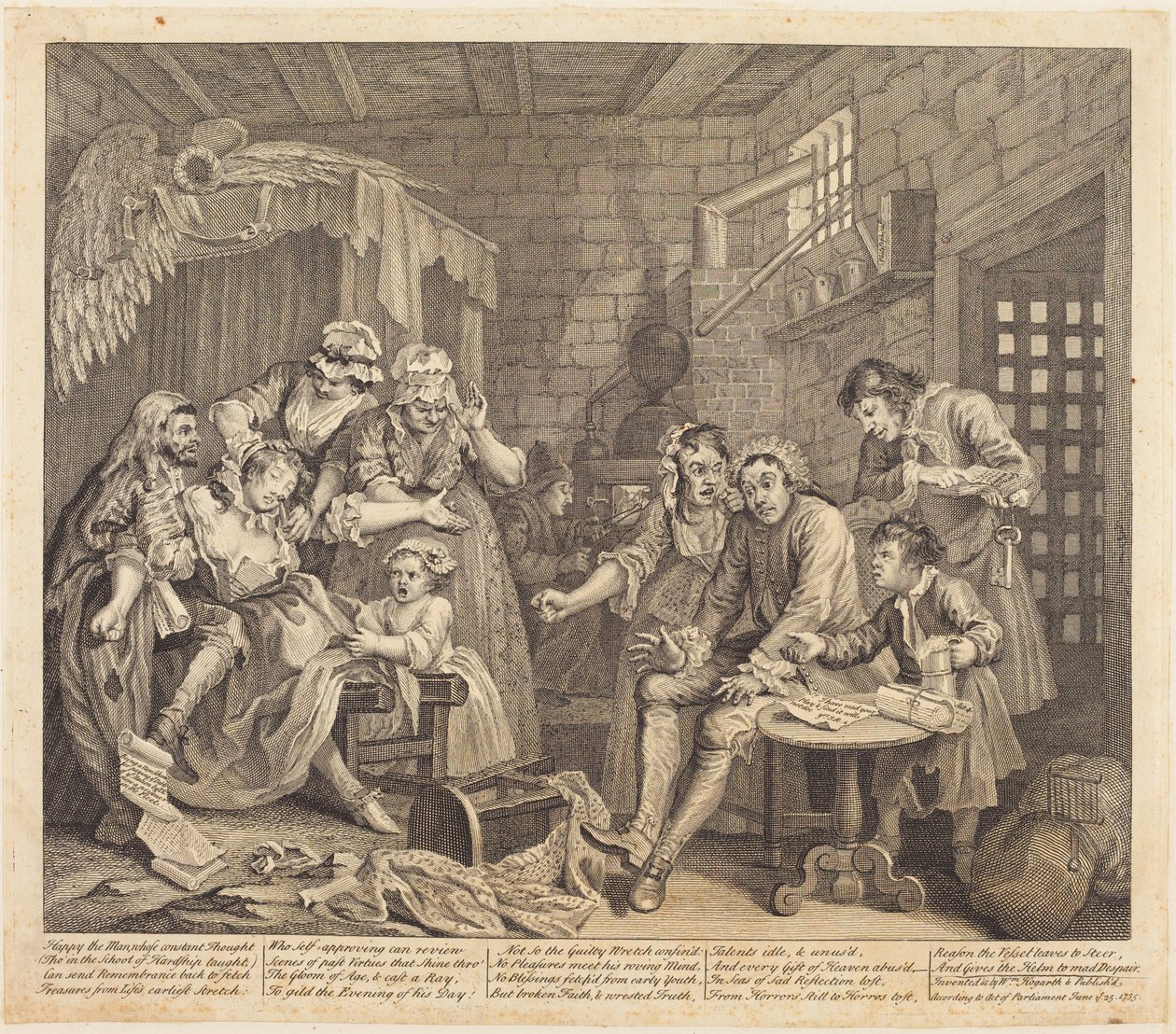 En skørtejægers karriere: tavle 7 af William Hogarth