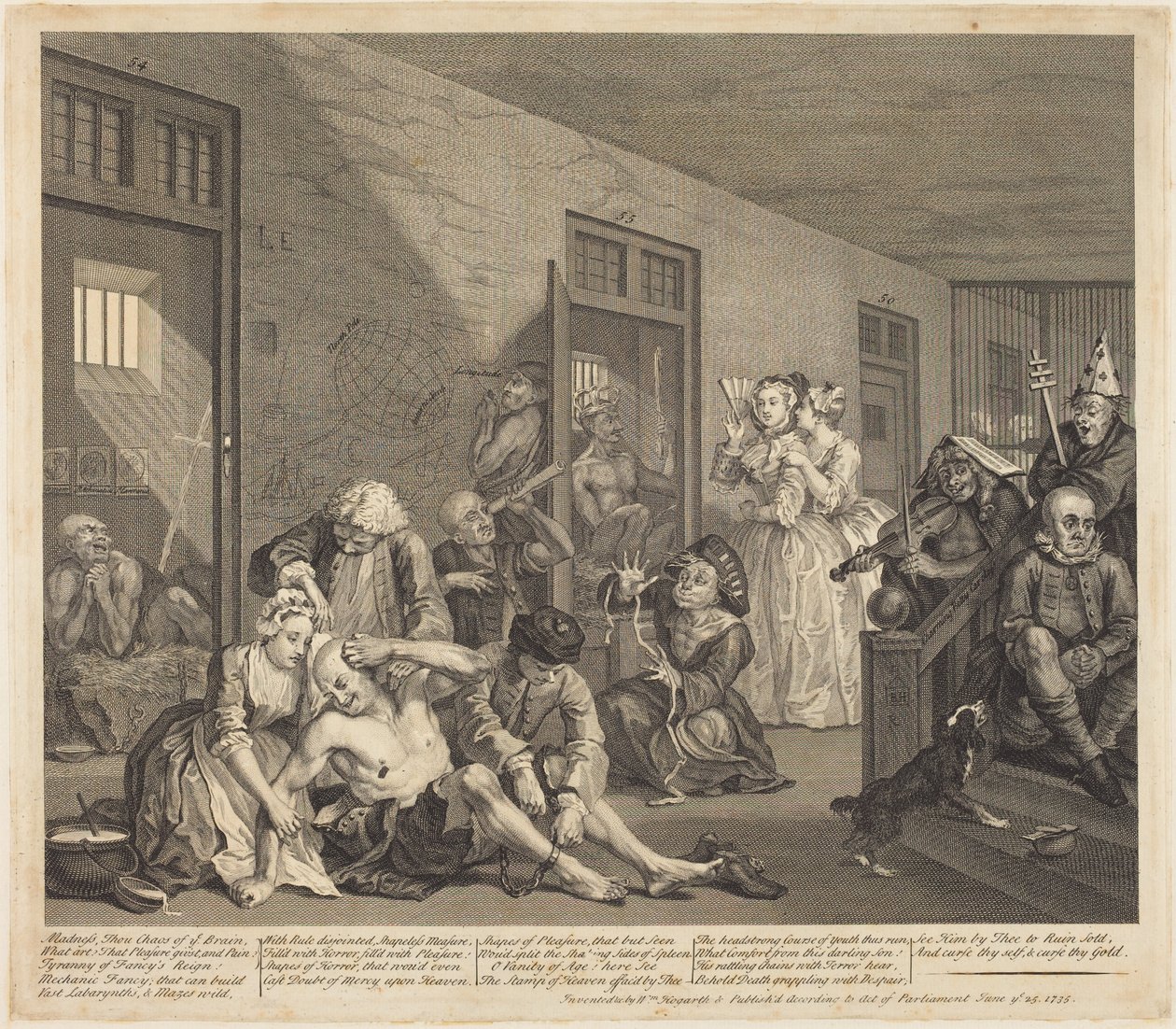 En libertiners karriere: planche 8 af William Hogarth