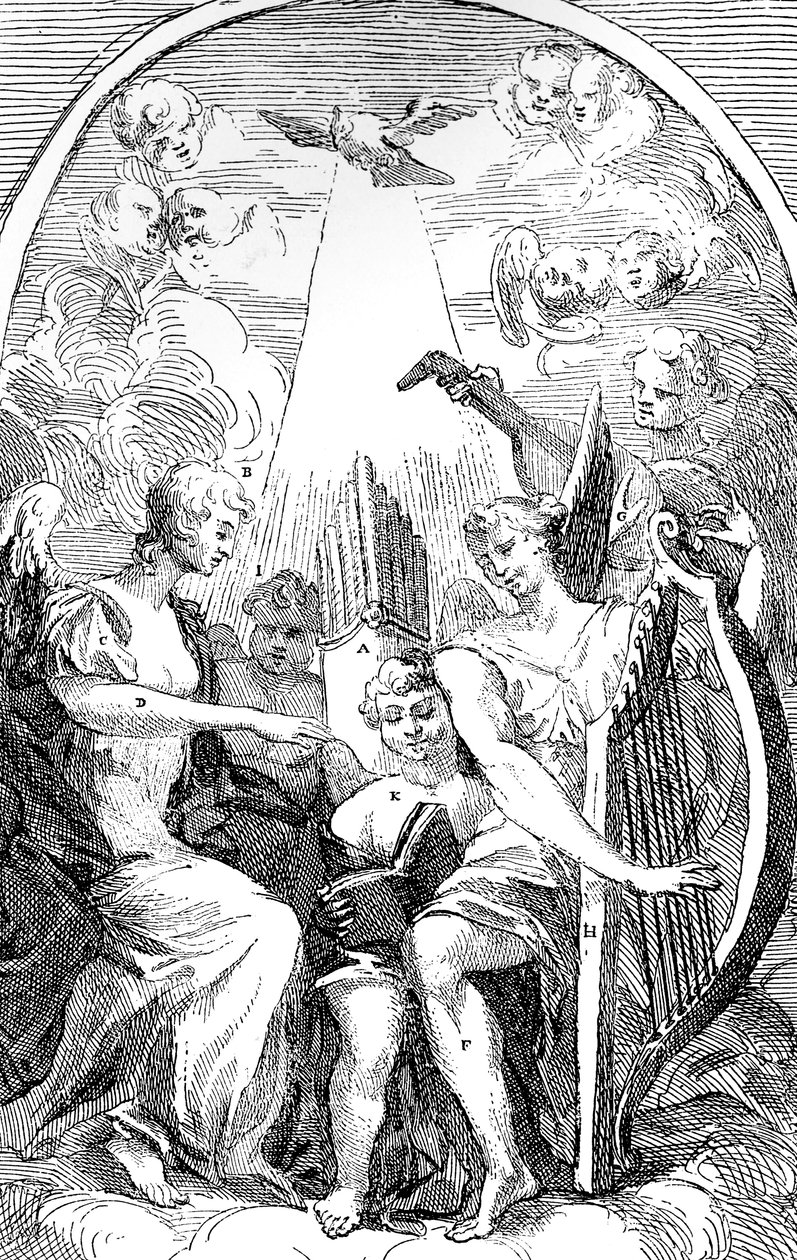 En satire på altertavlen af Kent i St Clement Danes Church, Westminster, 1725 af William Hogarth