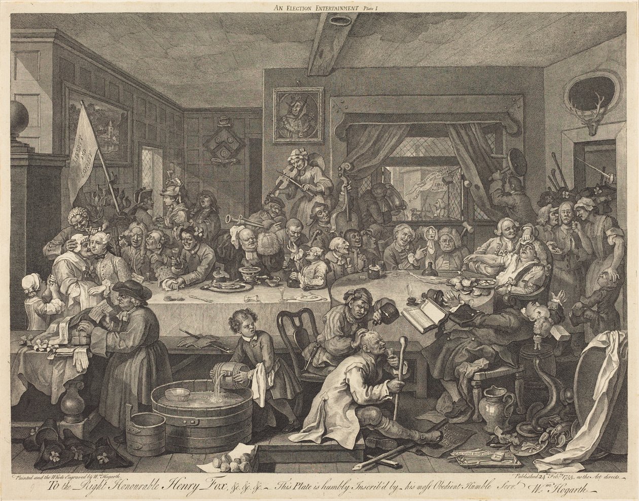 En valgfest af William Hogarth