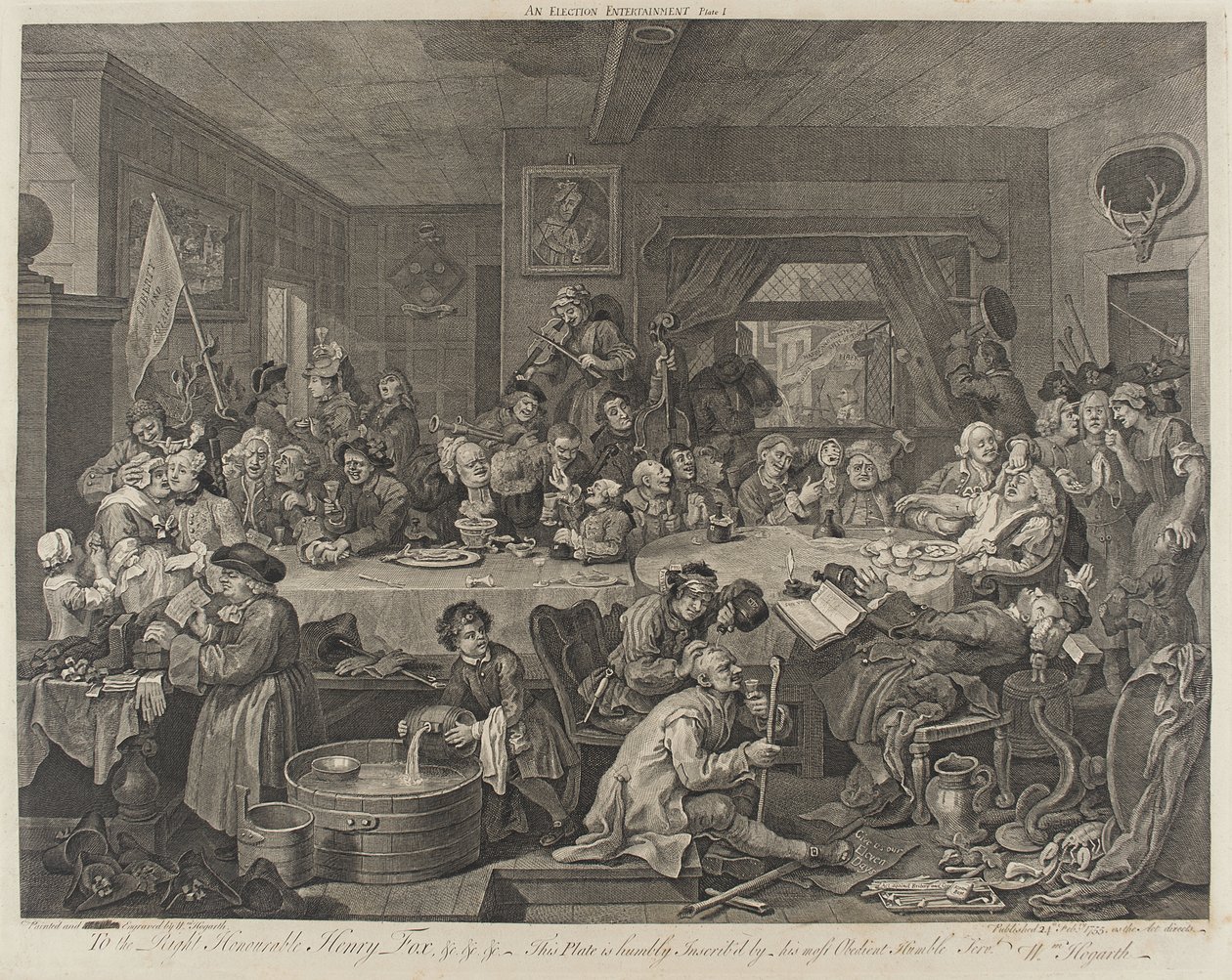 Et valgfestmåltid af William Hogarth