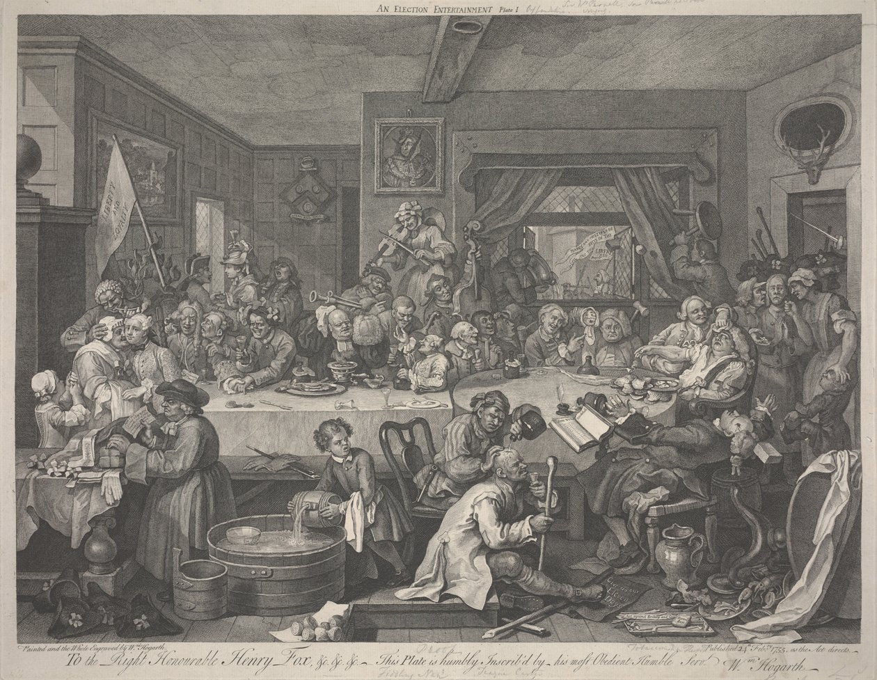En valgunderholdning af William Hogarth