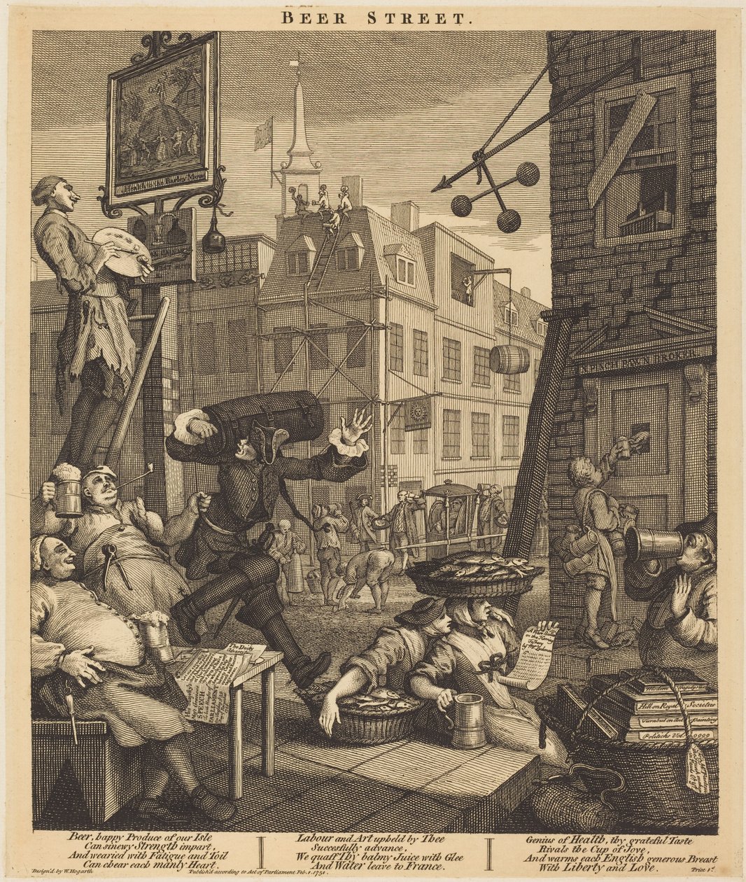 Ølgaden af William Hogarth