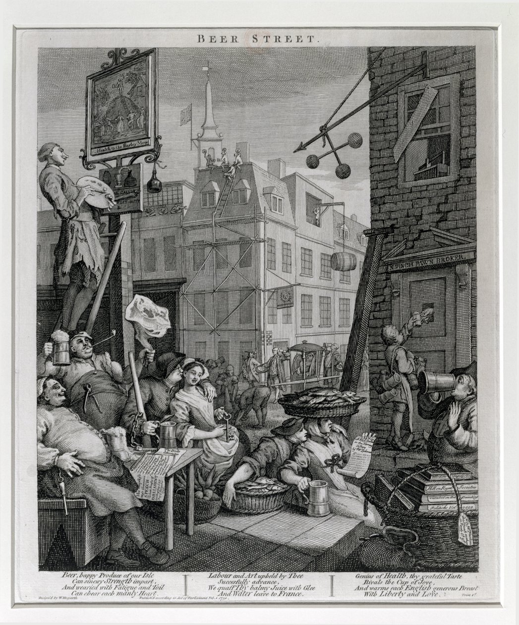 Beer Street, 1751 af William Hogarth