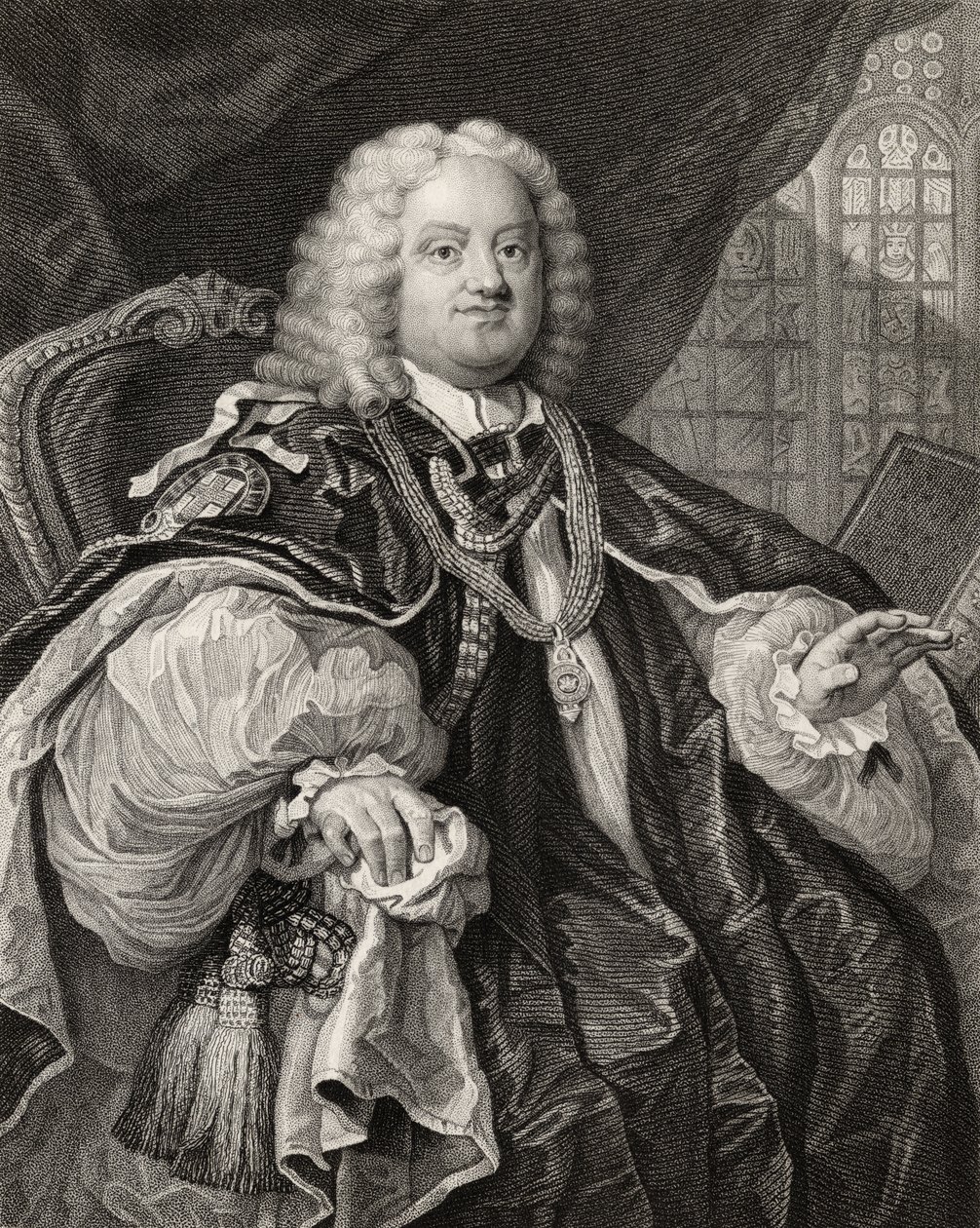Benjamin Hoadly, indgraveret af Benjamin Holl (1808-84) fra 