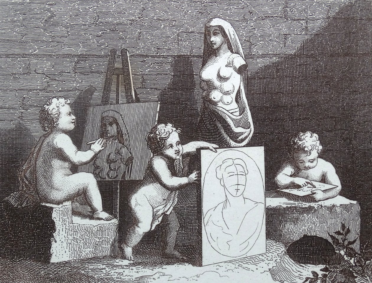 Drenge kigger på naturen af William Hogarth