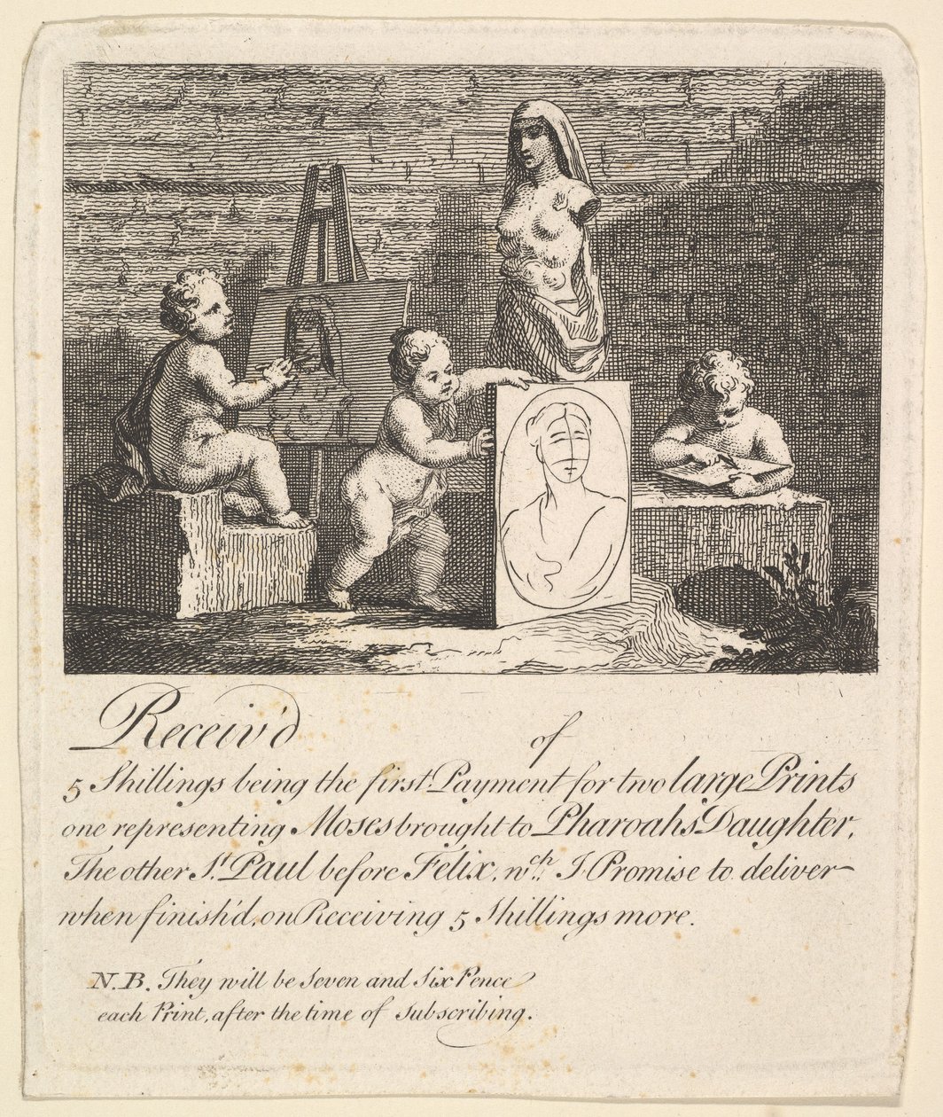 Drenge kigger på naturen, 1731-51. af William Hogarth