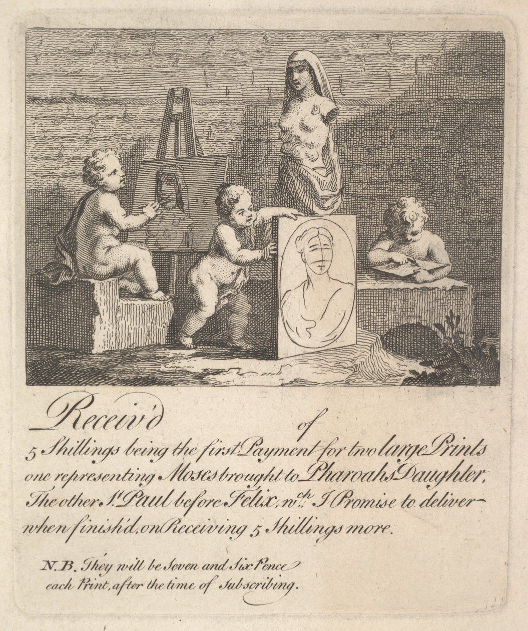 Drenge kigger på naturen, 1751. af William Hogarth