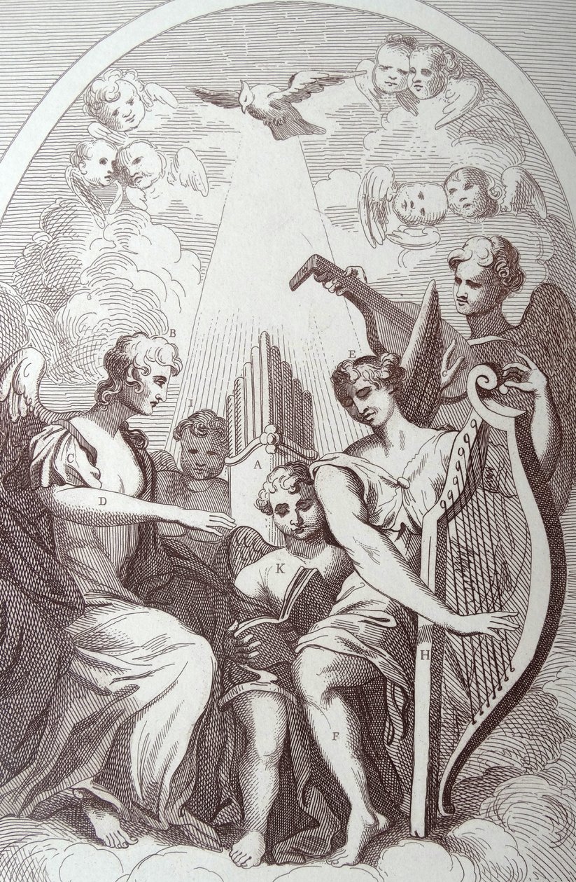 Burlesque på Kents altertavle på St Clement Danes af William Hogarth