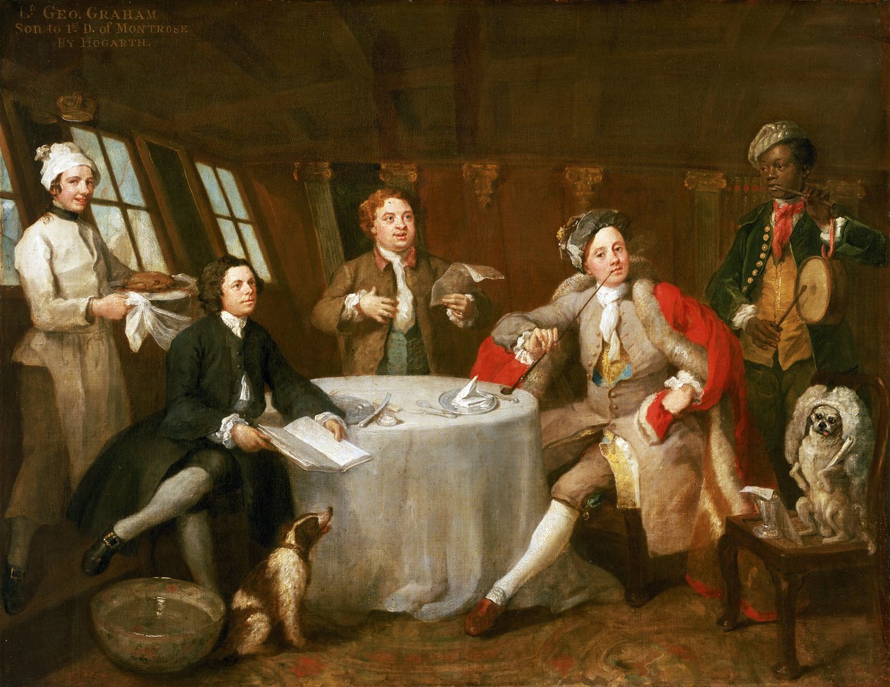 Kaptajn George Graham (1715-1747) i kahytten på sit skib 