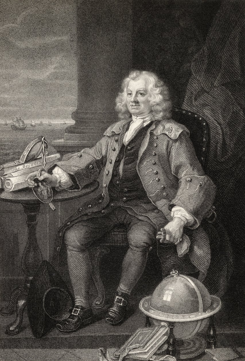 Kaptajn Thomas Coram, graveret af Benjamin Holl, fra 