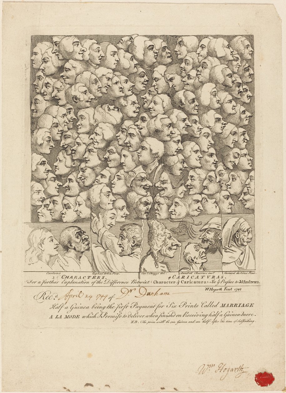 Karakterer og karikaturer af William Hogarth