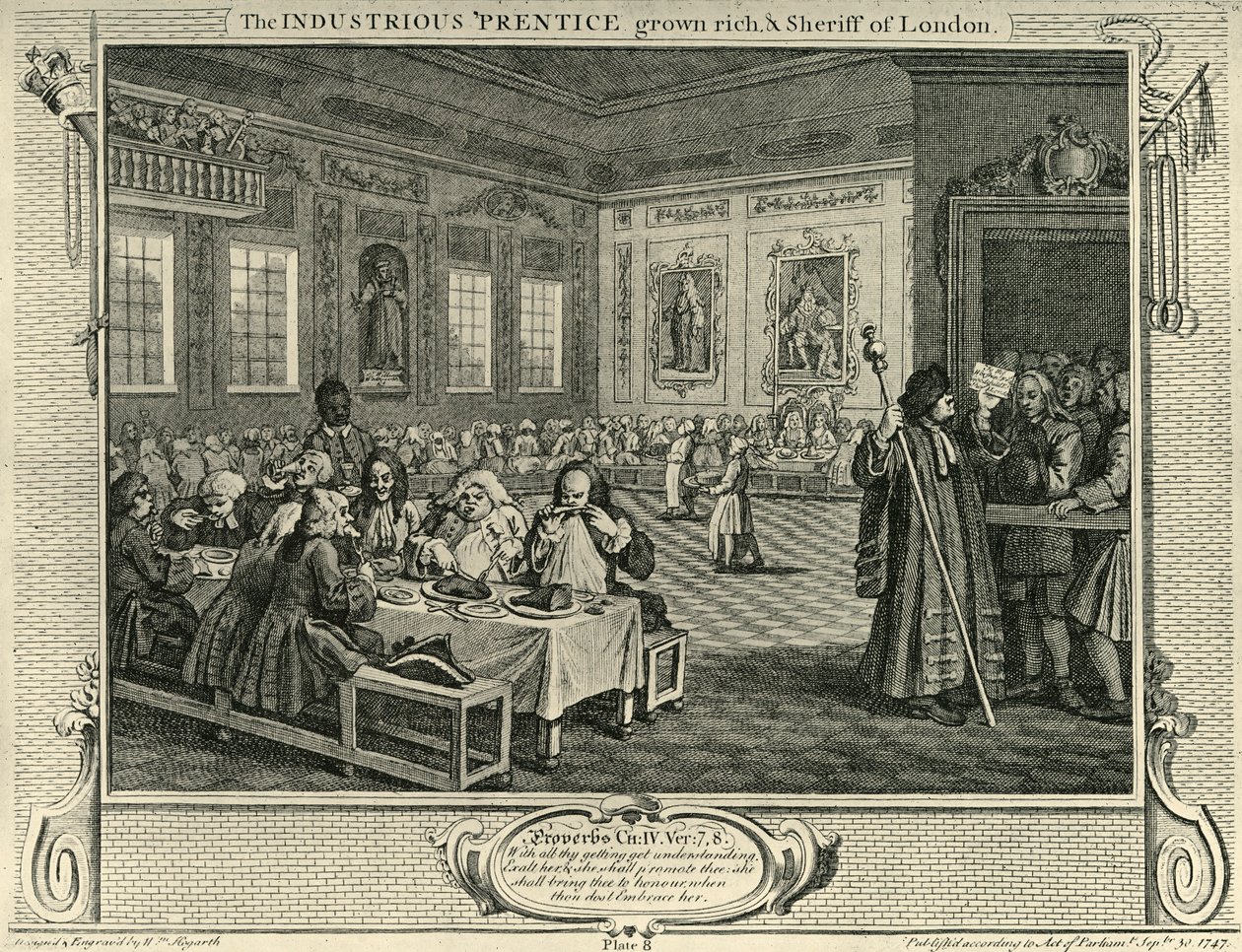 Byfest, 1747, 1925. af William Hogarth