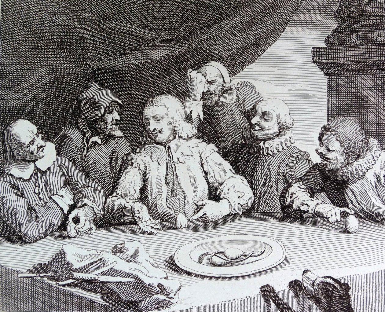 Columbus knækker ægget af William Hogarth