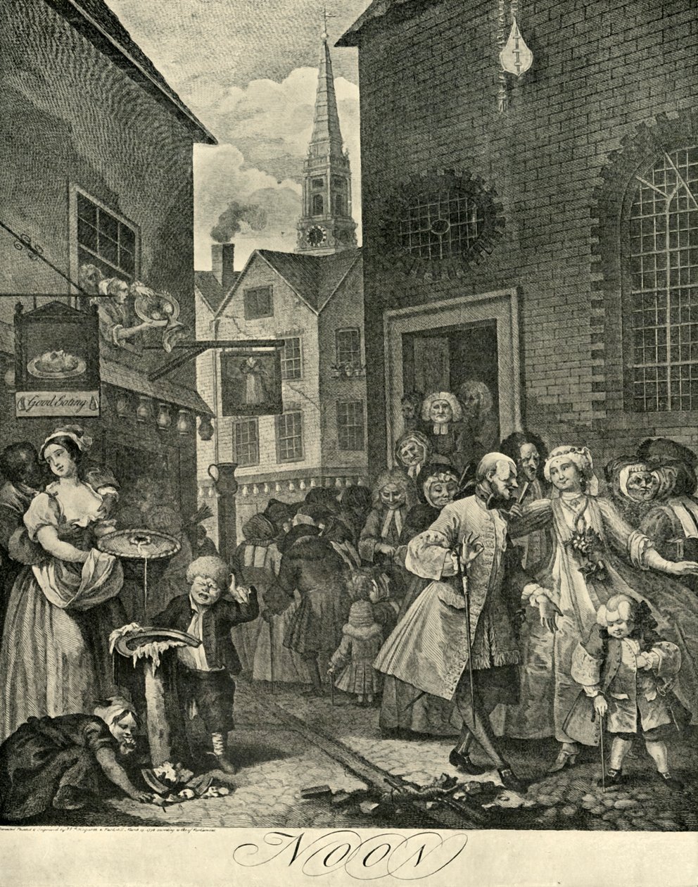 Covent Garden midt på dagen, 1738, 1925. af William Hogarth