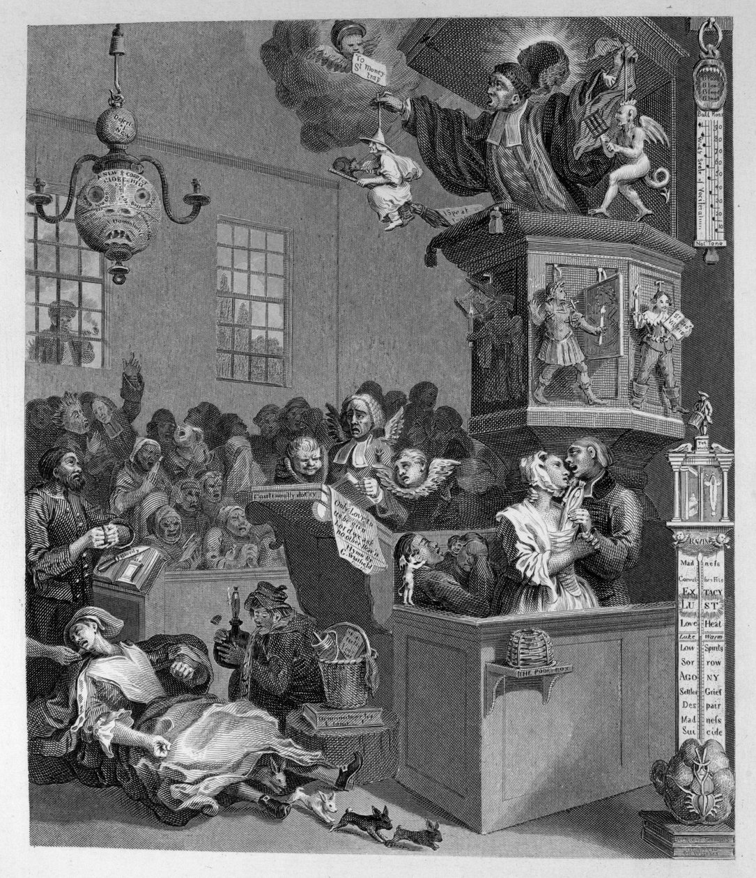 Troværdighed, overtro og fanatisme af William Hogarth