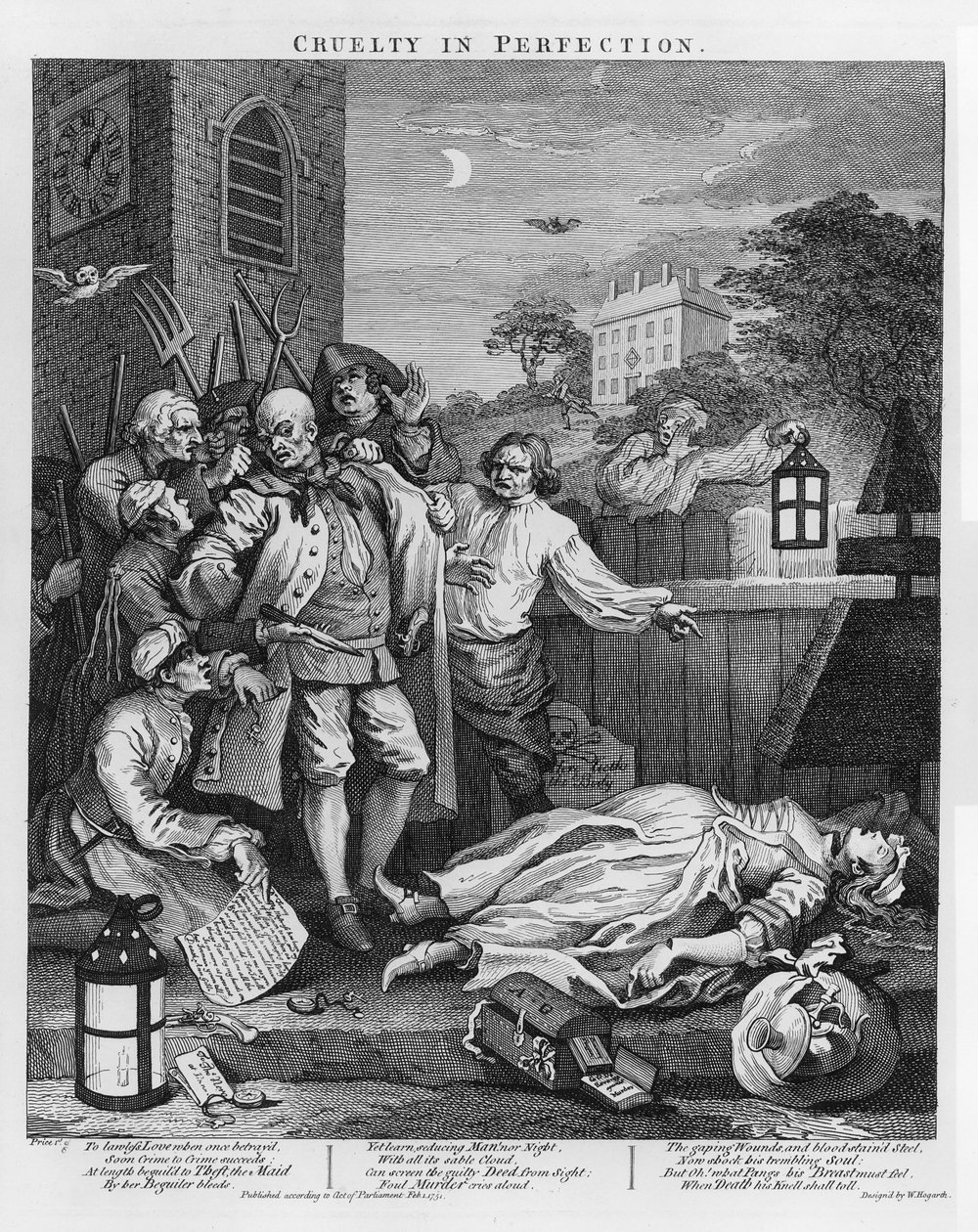 Cruelty in Perfection, fra The Four Stages of Cruelty, 1751 af William Hogarth