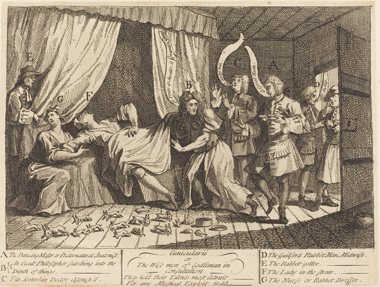 Cunicularii, eller De vise mænd fra Godliman i samråd af William Hogarth