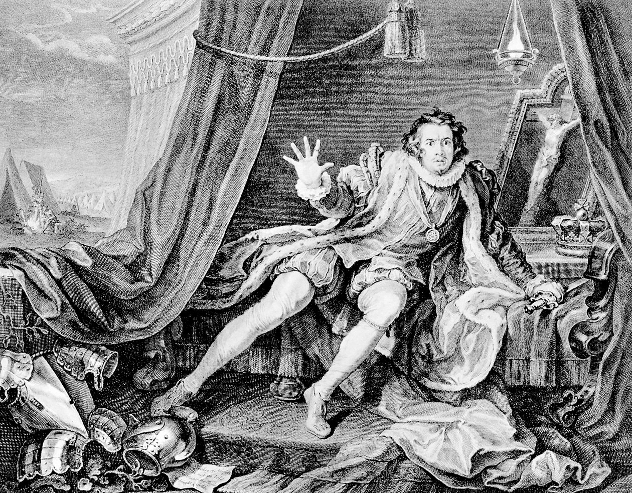 David Garrick som Richard III, 1746. af William Hogarth