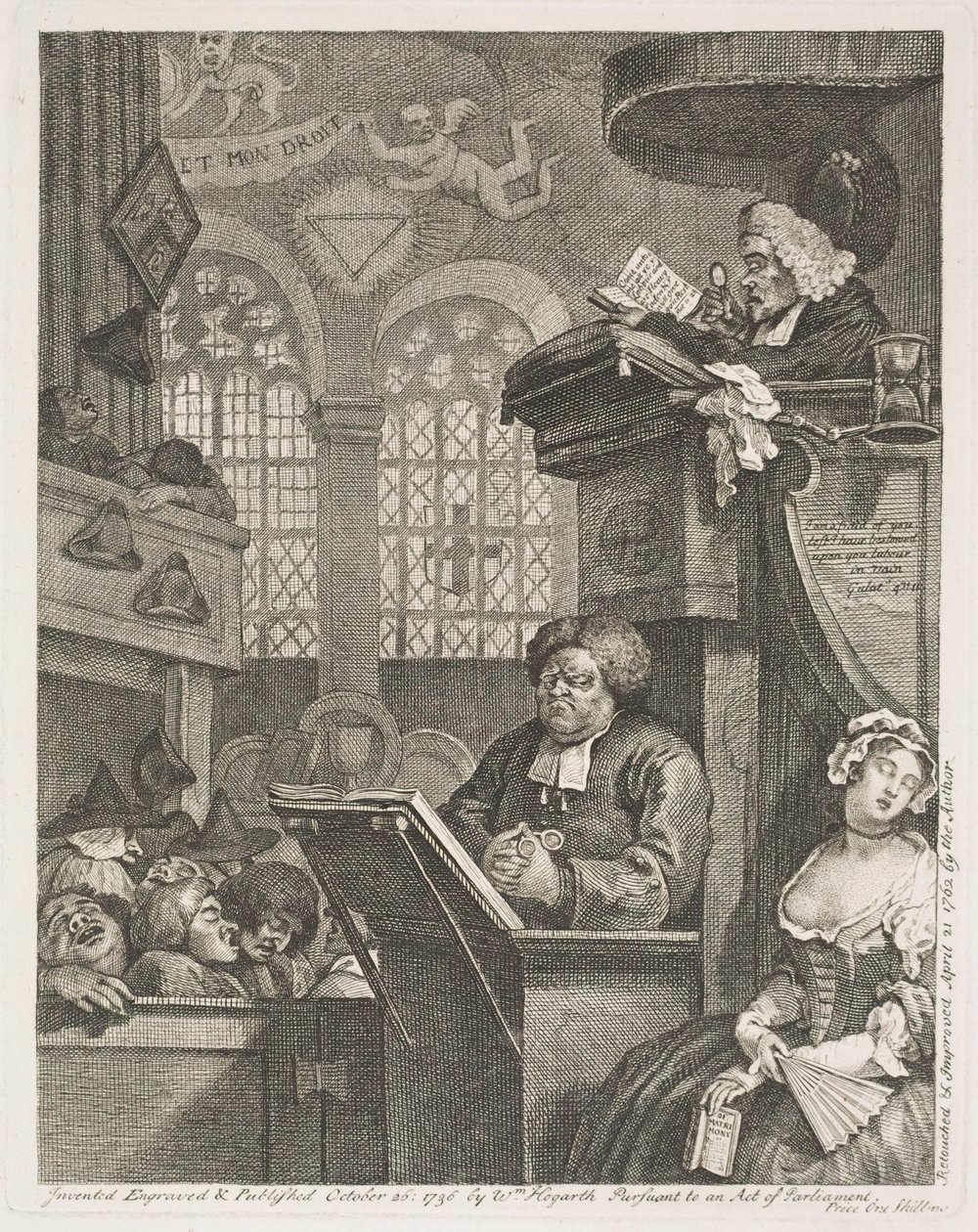 De sovende kirkegængere af William Hogarth