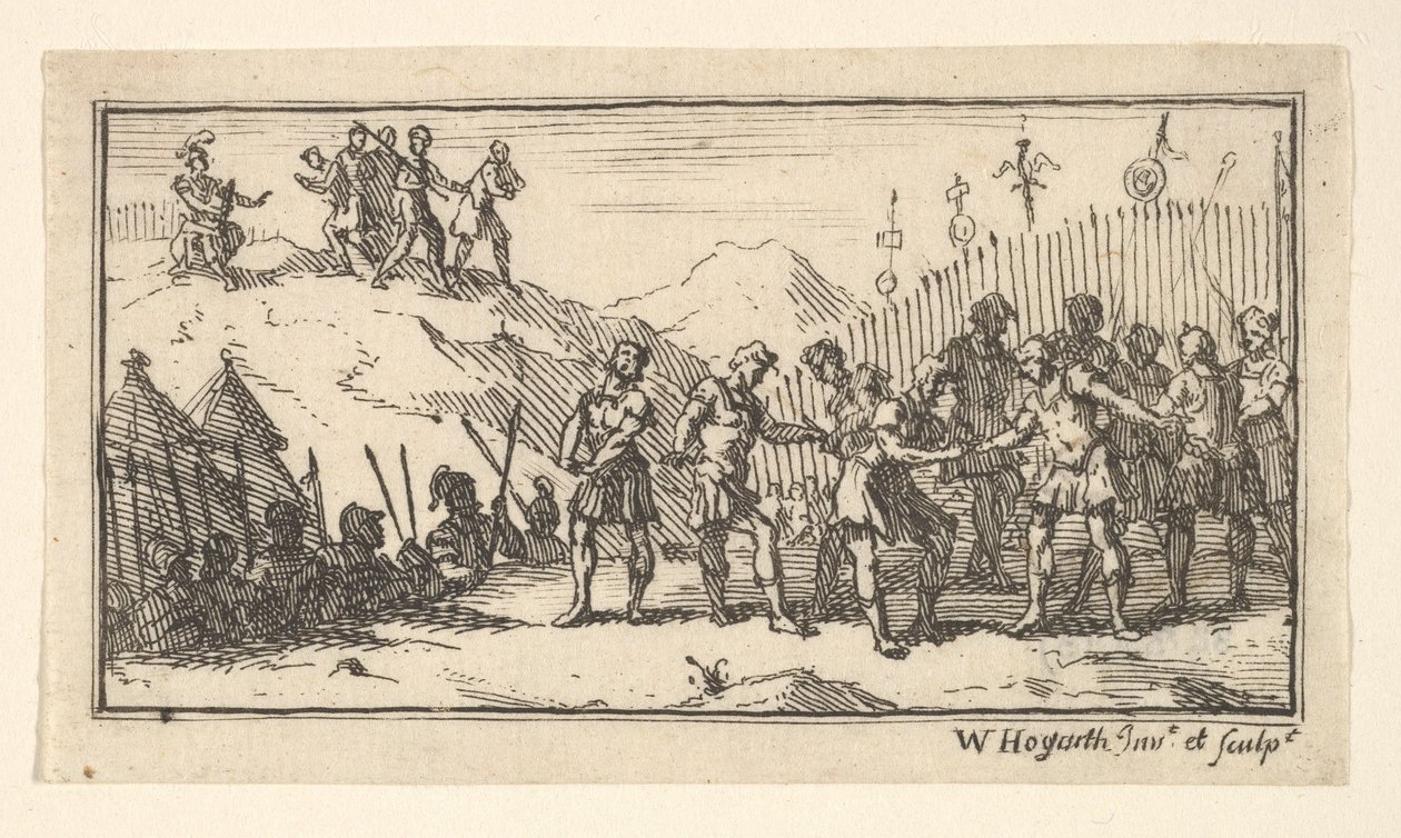 Decimation John Beaver, Roman Military Punishments, 1725, efter 1725. af William Hogarth