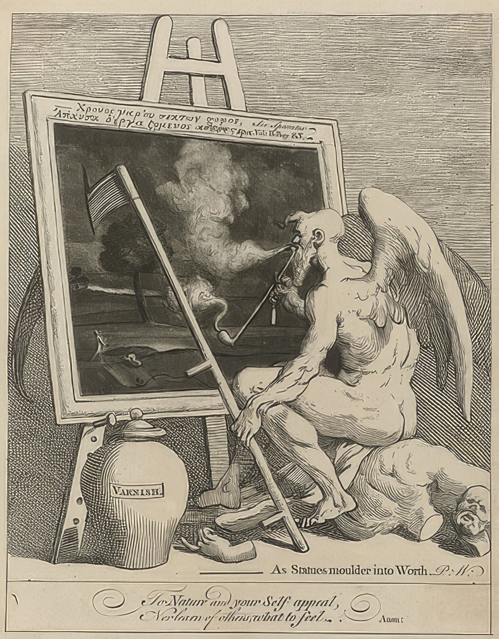 Tiden Gud ryger et billede (Tiden ryger et billede). 1761 af William Hogarth